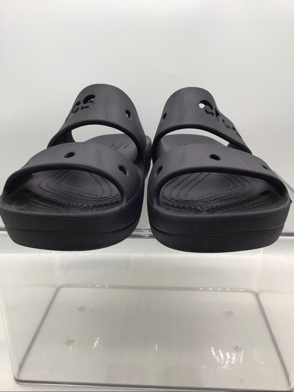 CROCS Black Baya Platform Slide-On Sandals - Picture 4 of 8